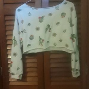 Forever 21 Cactus Crop Top